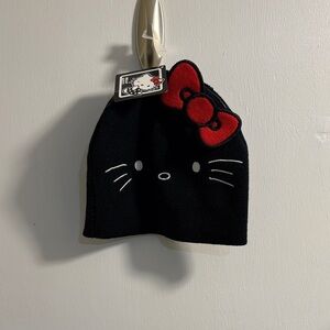 Hello Kitty Black Beanie with Red Accent